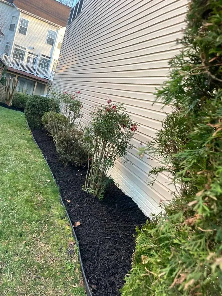 Custom landscape installation with custom design across Manassas Park, VA - Eagles Landscaping