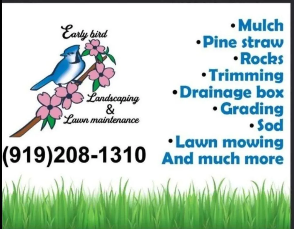 Professional residential landscaping for beautiful yards in Selma, NC by Early bird landscaping and lawn maintenance