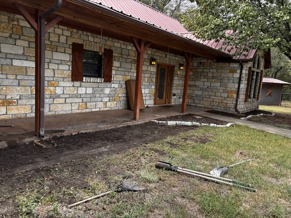 Professional outdoor landscaping in Acton, TX by Early Delights Landscaping