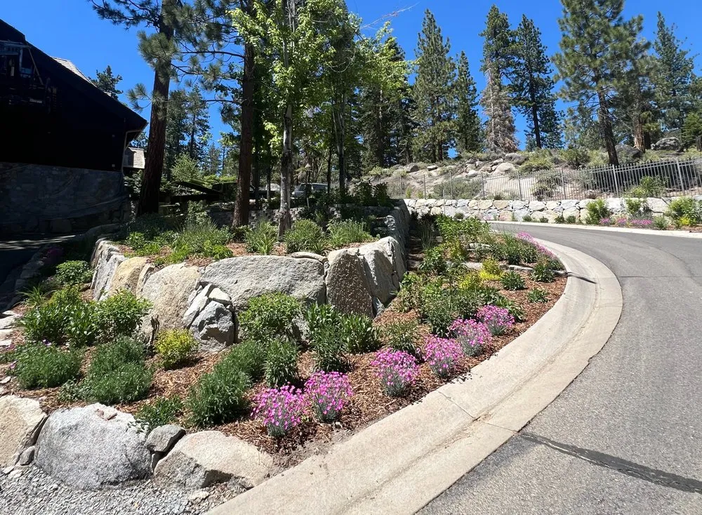 Custom garden landscaping for residential properties across South Lake Tahoe, CA - Earth & Stone Landscapes