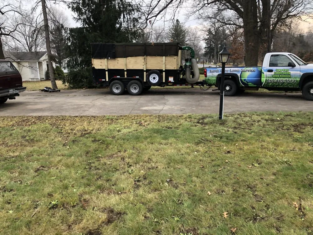 Affordable yard cleanup service for year-round maintenance in White Pigeon, MI by Earth Care Lawn Service