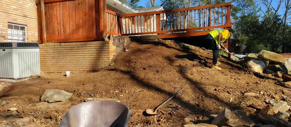 Custom landscaping services for beautiful yards in Flowery Branch, GA by Earth Lawn and Landscaping