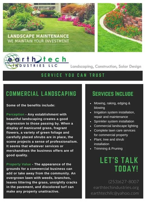 Reliable landscape installation near you in Tacoma, WA by Earth Tech Industries