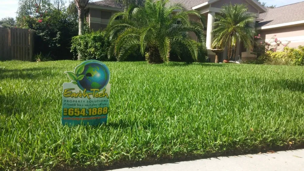 Professional lawn mowing service with custom design across Plant City, FL - Earth-Tech Property Solutions