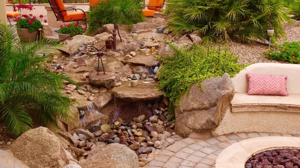 Reliable garden landscaping for beautiful yards in Gilbert, AZ by Earth Water Fire Landscaping