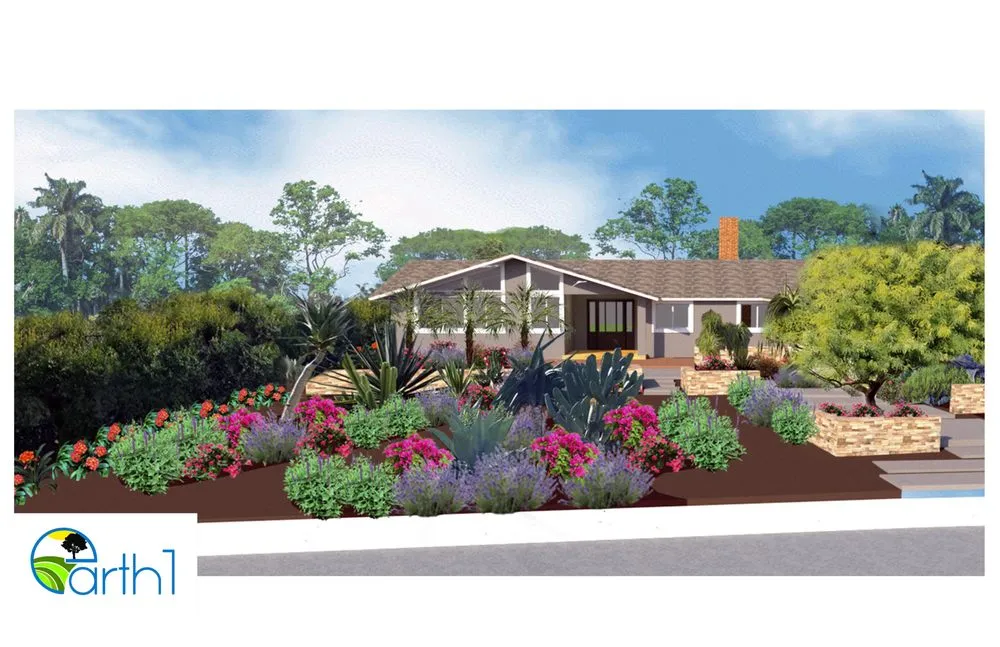Affordable garden landscaping for homes in Huntington Beach, CA by Earth1