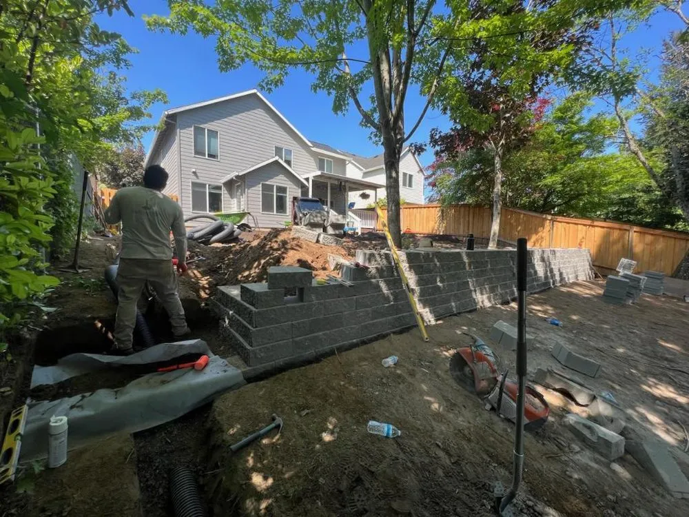 Custom landscape installation for homes in Portland, OR by Earthborn Landscape Services