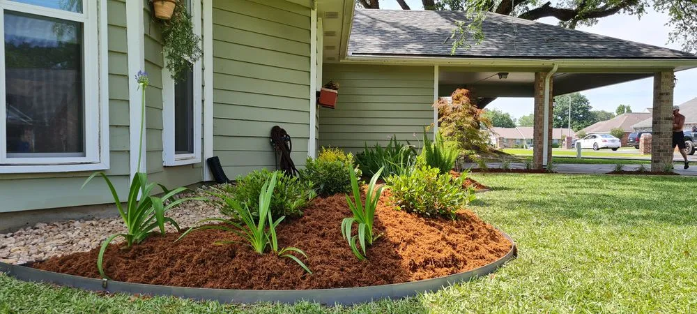 Custom garden landscaping with custom design across Lafayette, LA - Earthware Landscape and Design