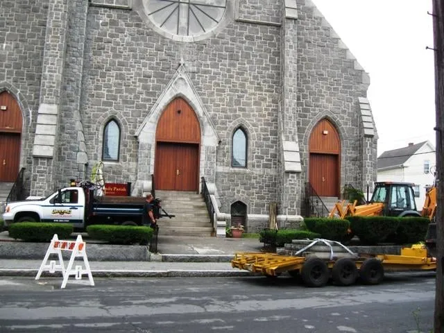 Custom outdoor landscaping with custom design across Rockport, MA - Earthworks Constructors