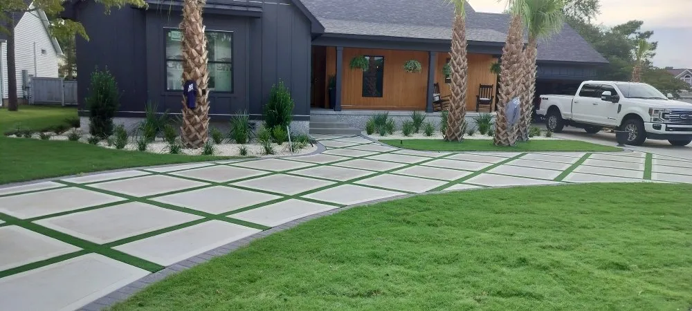 Trusted yard cleanup service with custom design in Atkinson, NC by East Coast Landscapes and Concrete