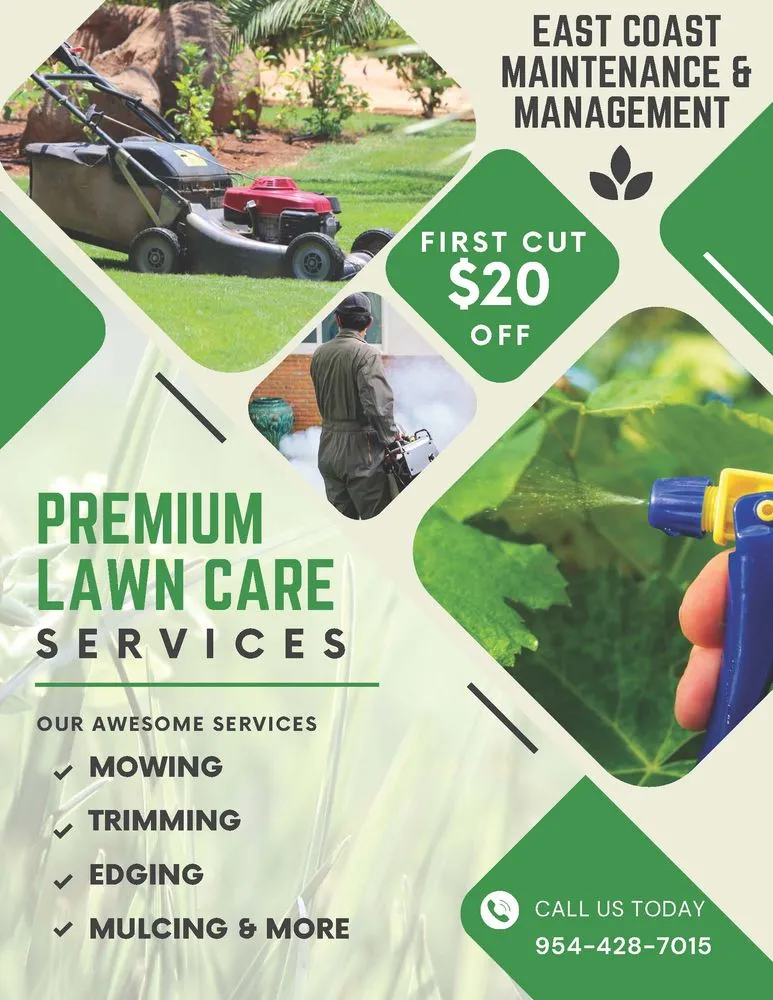 Top-rated yard maintenance experts serving Deerfield Beach, FL - East Coast Maintenance & Management