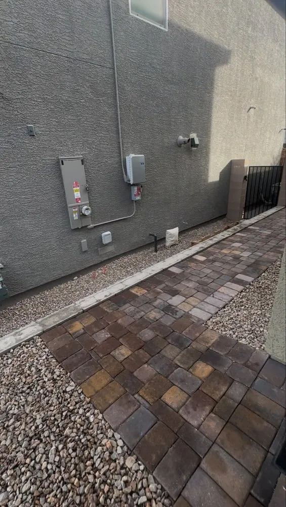 Custom landscape installation in Las Vegas, NV by East Ridge Landscaping