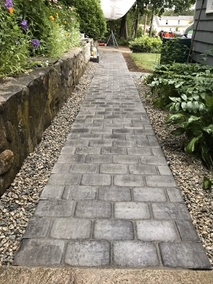 Custom landscape installation in Beverly, MA - EastCoast Landscaping