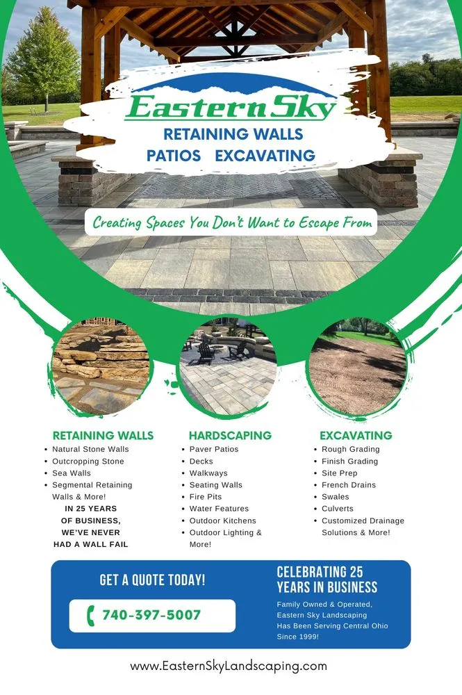 Custom outdoor landscaping for outdoor upgrades across Mount Vernon, OH - Eastern Sky Landscaping