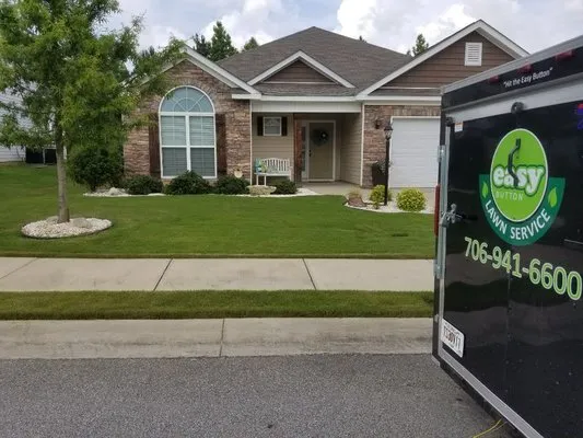 Easy Button Lawn Service Logo