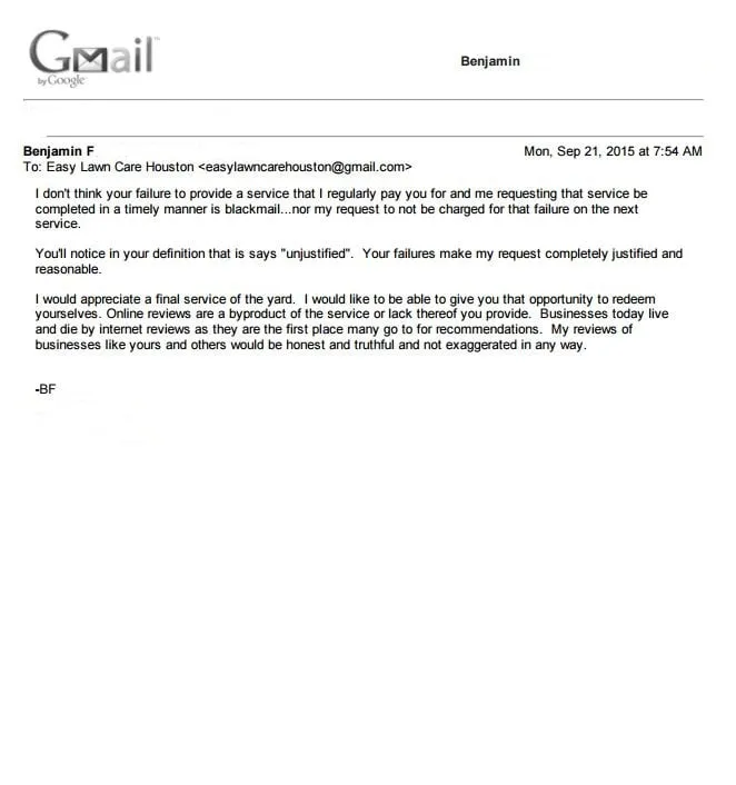 Top-rated yard maintenance in Houston, TX by Easy Lawn Care