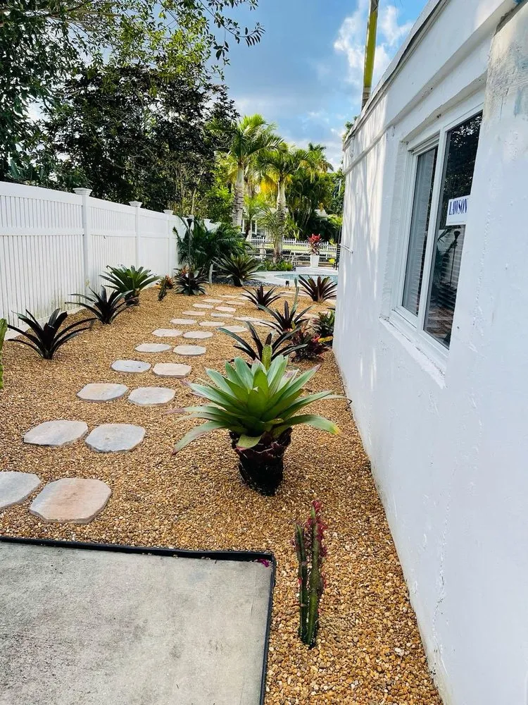 Custom garden landscaping for year-round maintenance in Fort Lauderdale, FL by EBM Property Maintenance