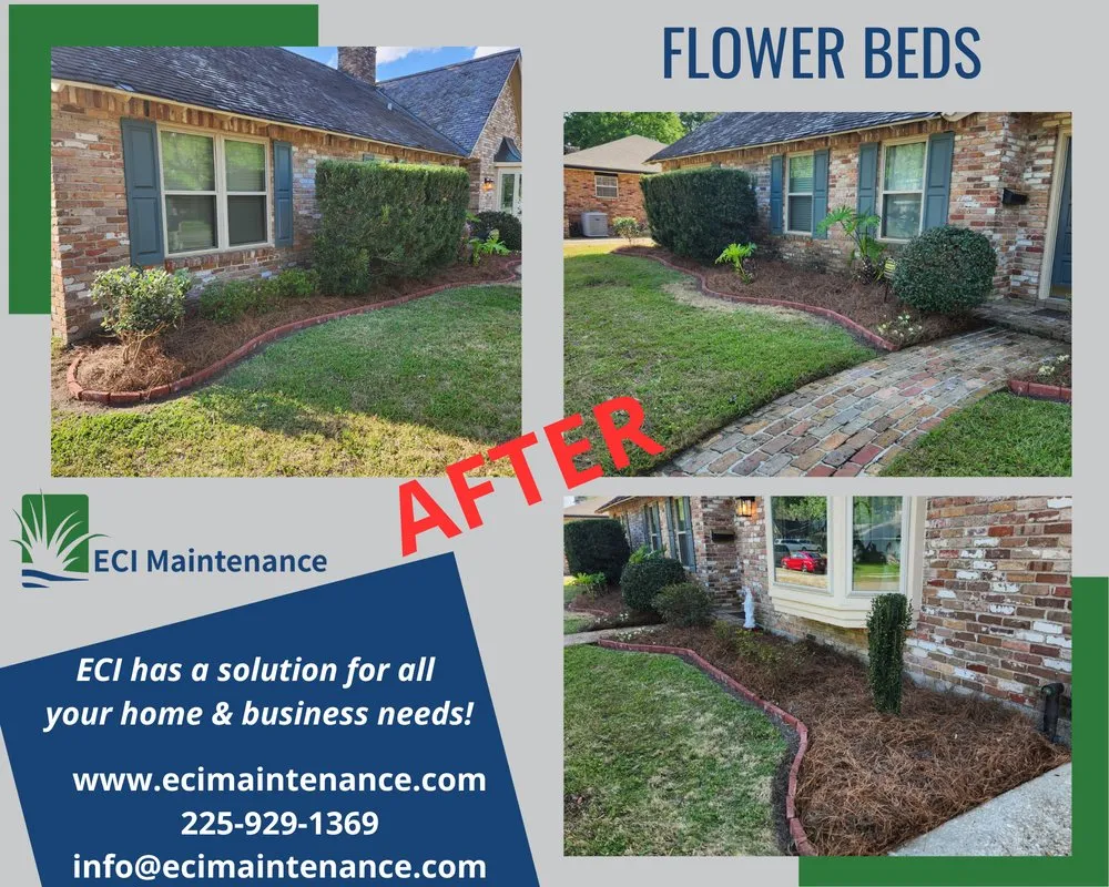 Custom landscape design for beautiful yards in Baton Rouge, LA by ECI Maintenance
