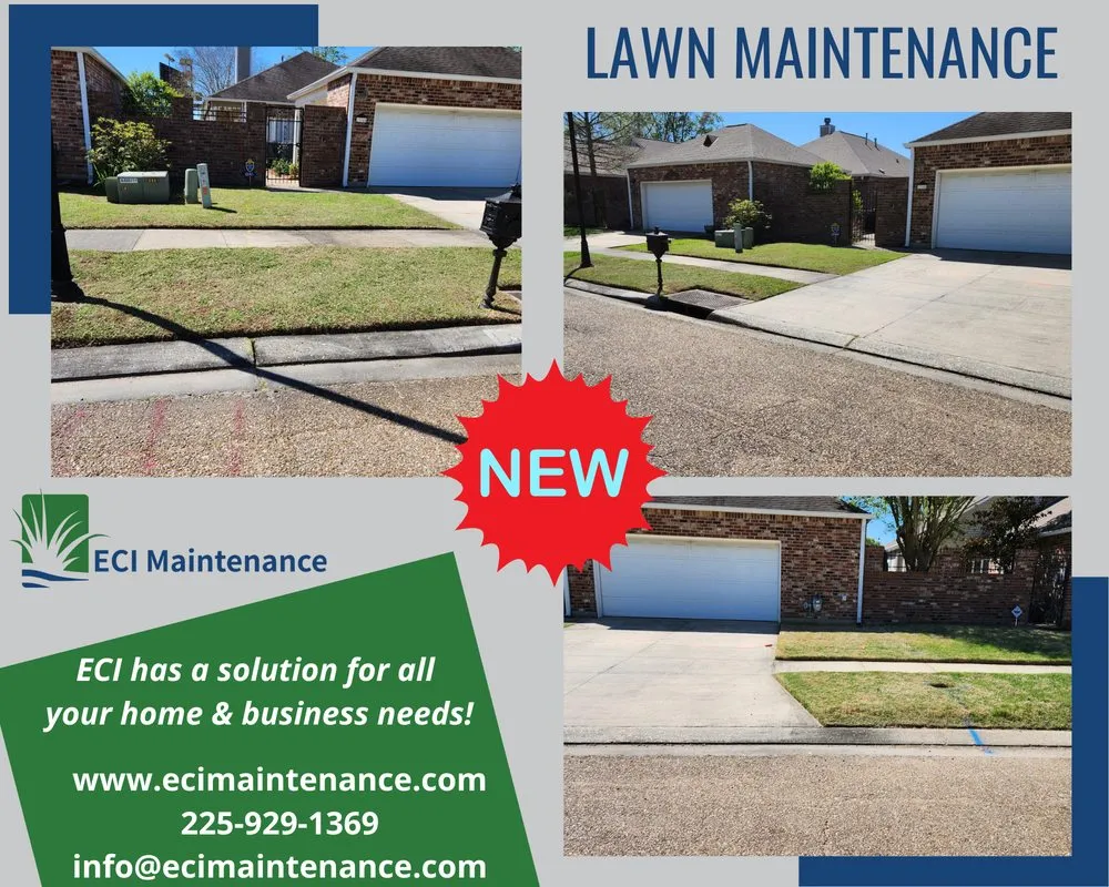 Local lawn care service near you in Baton Rouge, LA by ECI Maintenance