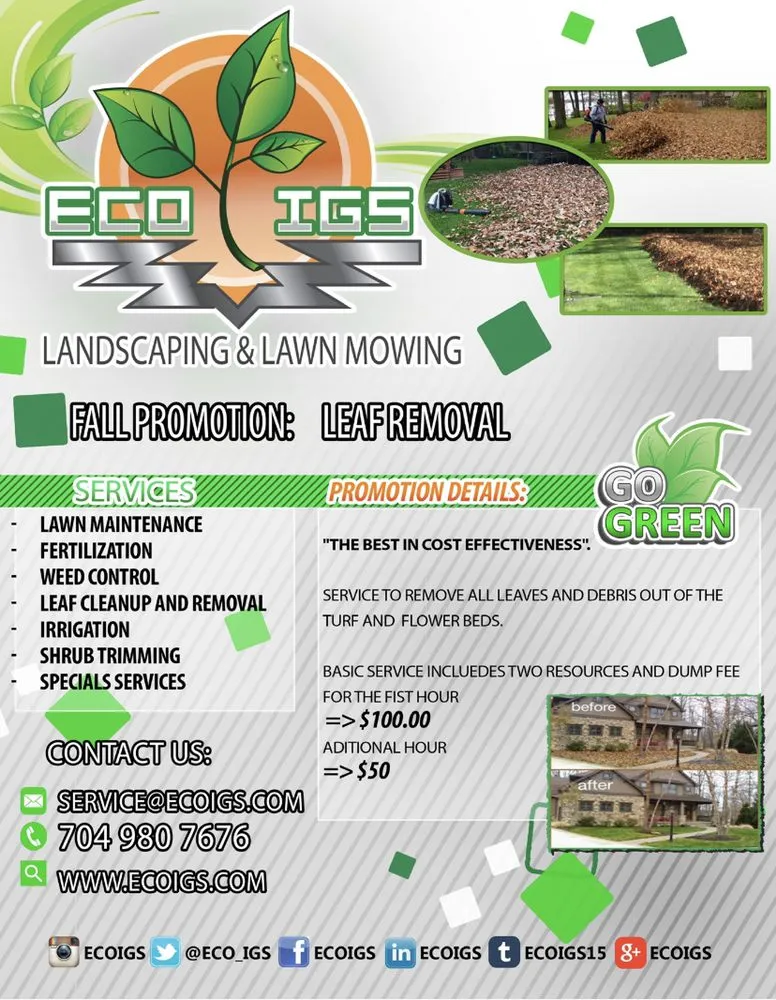 Reliable yard maintenance in Mooresville, NC by Eco Igs