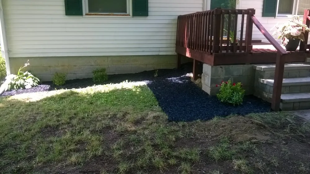 Reliable yard cleanup service with custom design across Mebane, NC - Eco-Smart Rubber Mulch Systems