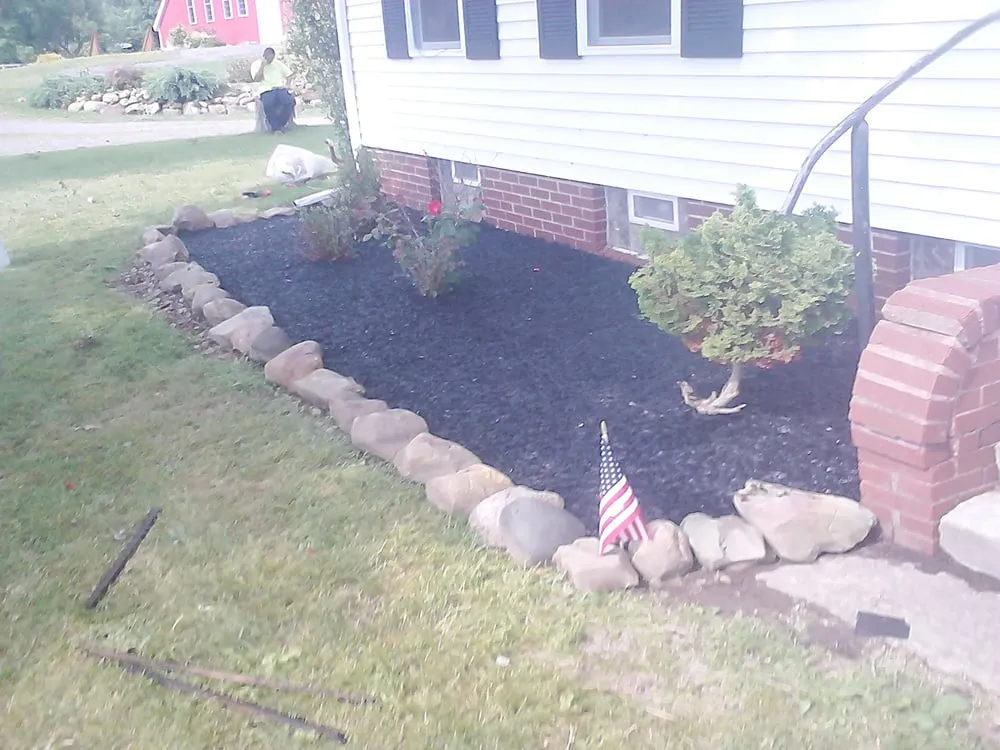 Professional garden landscaping for year-round maintenance in Mebane, NC by Eco-Smart Rubber Mulch Systems