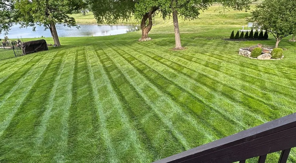 Custom landscape installation in Lone Jack, MO by EcoLush Lawn Innovations