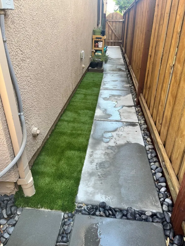 Professional landscape installation in Oakland, CA by Economy Grass Systems