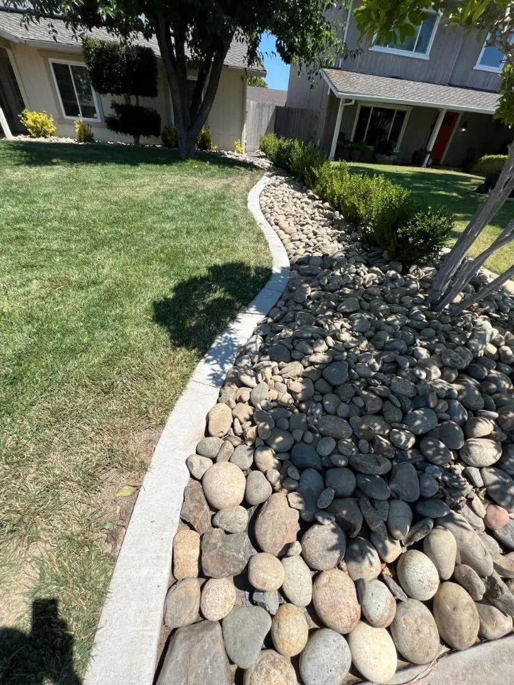 Custom landscape installation in Manteca, CA by Ed Landscape Concrete Construction