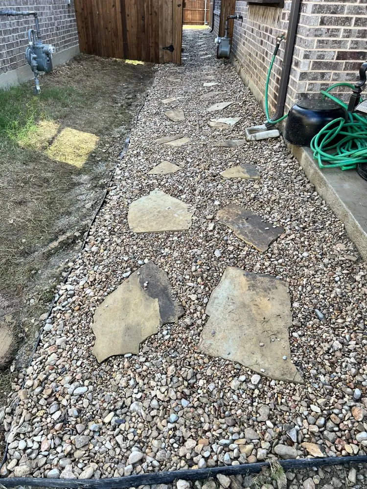 Professional yard cleanup service with custom design across Burleson, TX - Edens End