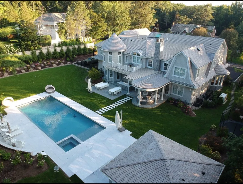 Custom landscape installation in Orangeburg, NY - Edge Landscaping