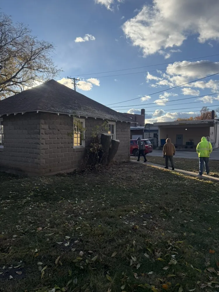 Custom lawn mowing service with custom design in Prophetstown, IL by Edge Property Services