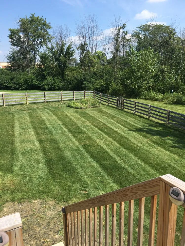 Custom landscape installation in Liberty Township, OH by Edger's Lawn Care and House Washing