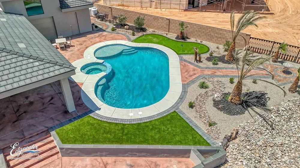 Reliable lawn care service for residential properties in Las Vegas, NV by Edgewater Custom Pools and Landscaping
