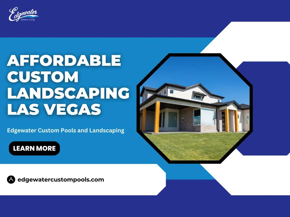 Custom landscape installation in Las Vegas, NV by Edgewater Custom Pools and Landscaping