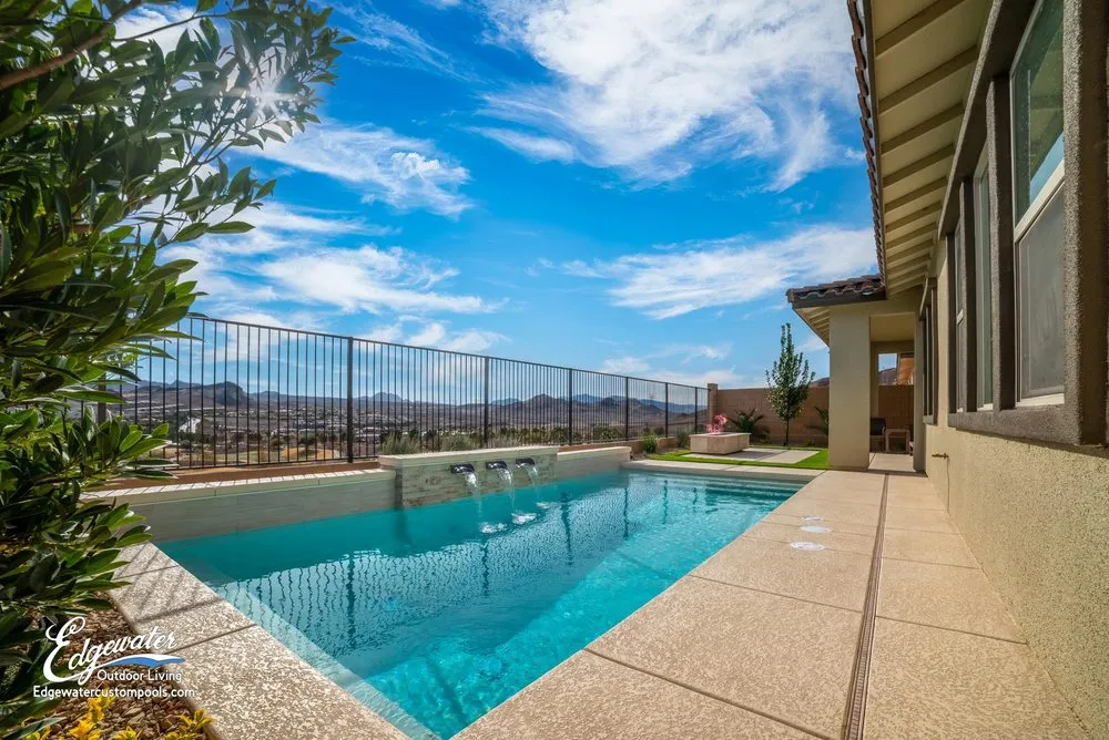 Local lawn mowing service with custom design across Las Vegas, NV - Edgewater Custom Pools and Landscaping