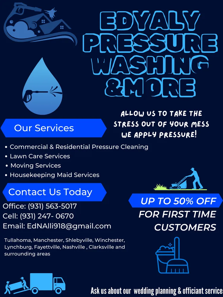 Top-rated yard cleanup service for beautiful yards in Tullahoma, TN by Edyaly Pressure Washing & More