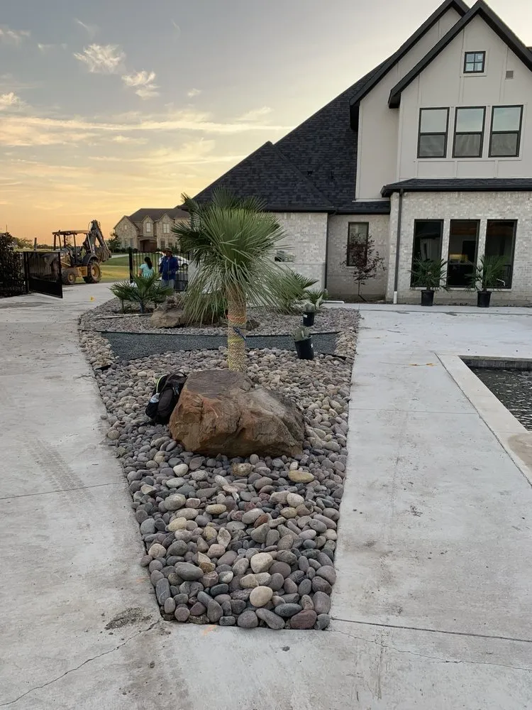 Custom lawn mowing service for beautiful yards in Princeton, TX by EG construction & Landscaping