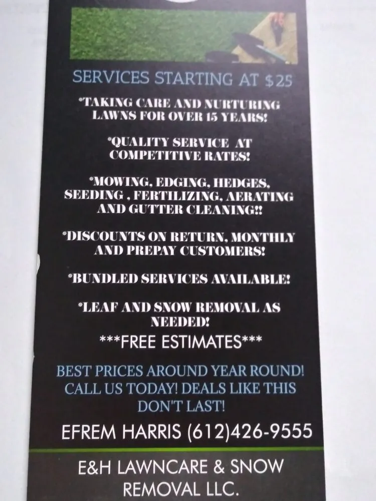 Professional lawn mowing service in Minneapolis, MN by E&H Lawncare and Snow Removal