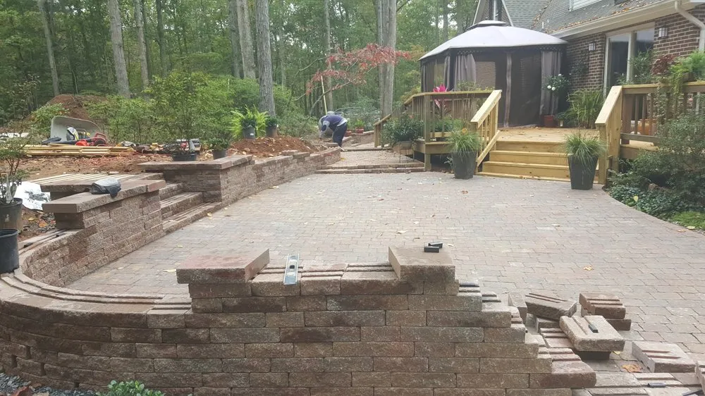Custom landscape installation in Amissville, VA by Eisenmann's Yard & Land Services