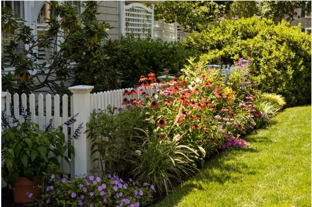 Custom garden landscaping in Hyannis, MA by EJ Jaxtimer Builder