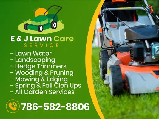 E&J lawn care services Logo
