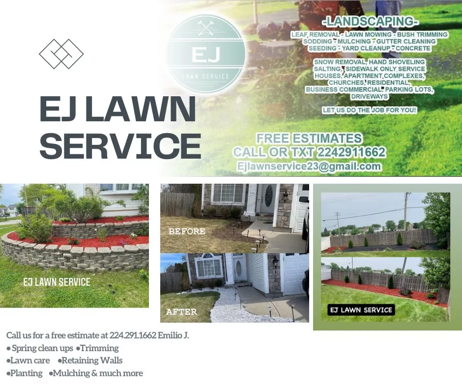 Reliable yard maintenance experts serving Hoffman Estates, IL - EJ Lawn Service