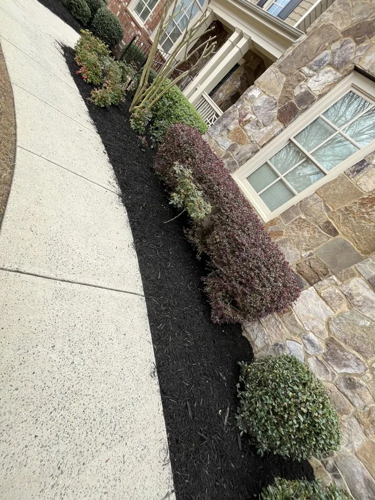Custom landscape installation in Lawrenceville, GA by E&K Landscaping