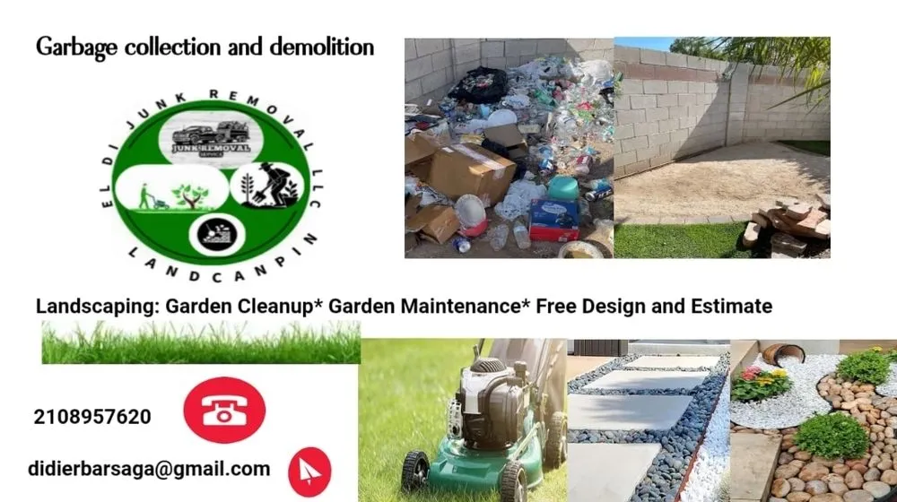 Affordable garden landscaping in San Antonio, TX by El Di Junk Removal