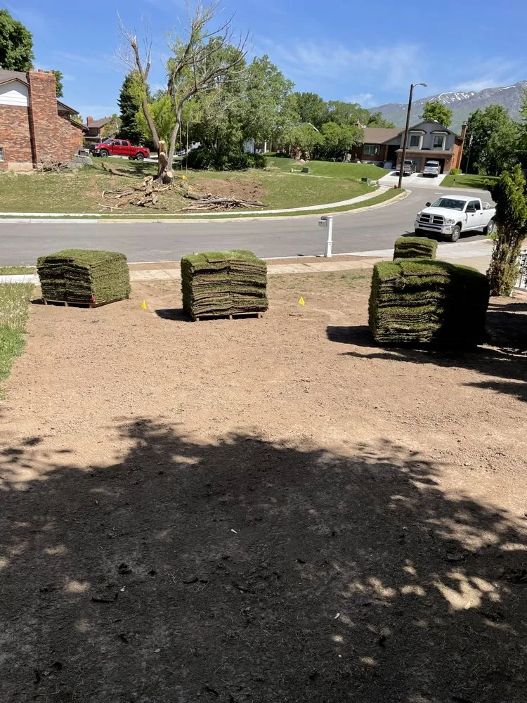 Local landscape installation in South Weber, UT by El Macho Landscaping