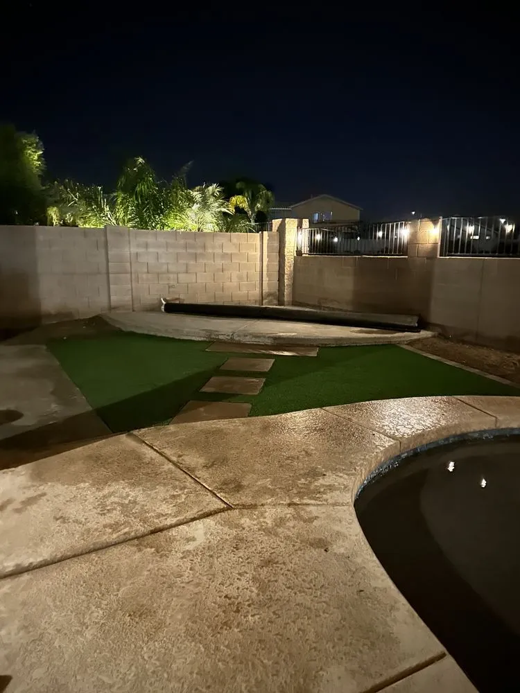 Custom landscape installation in Peoria, AZ by El Mana Landscaping