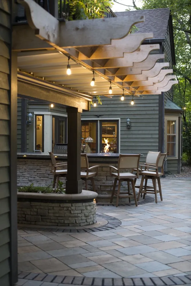 Professional residential landscaping for year-round maintenance in New Lenox, IL by Elemental Landscapes