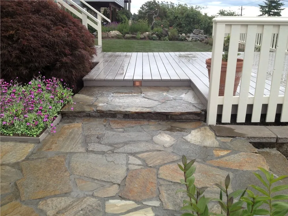 Custom lawn mowing service with custom design in Seattle, WA by Elemental Landscapes