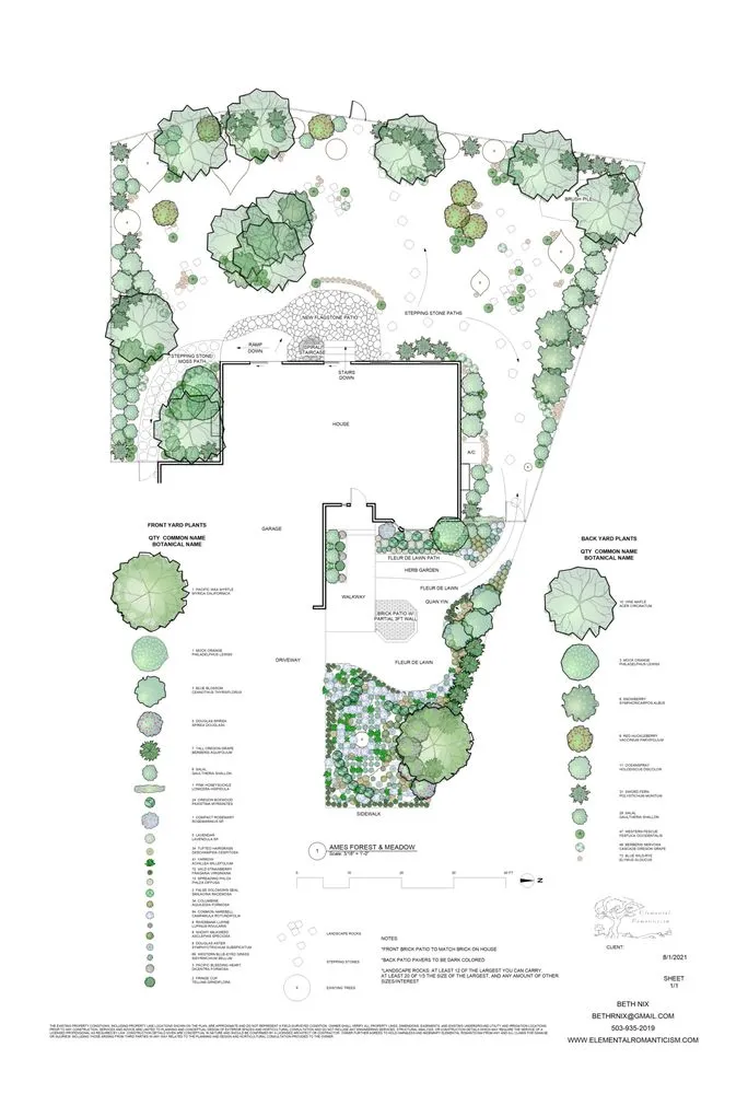 Local garden landscaping for residential properties in Portland, OR by Elemental Romanticism Landscape Design